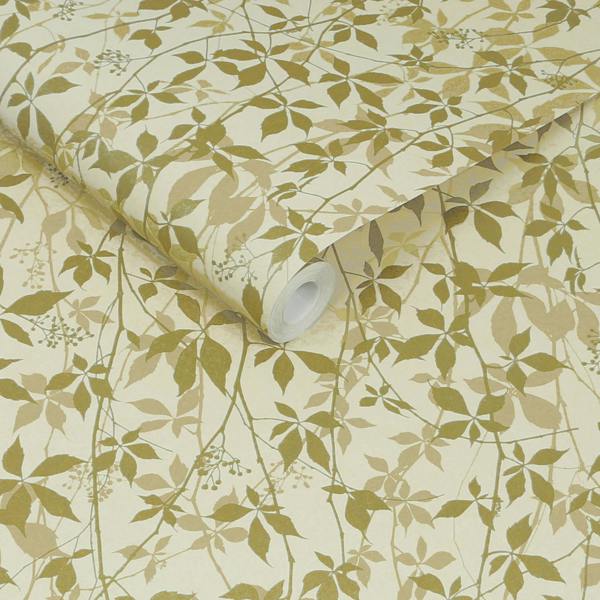 Clarissa Hulse Virginia Creeper Buttermilk & Gold Wallpaper
