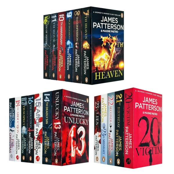 James Patterson Women's Murder Club Series 18 Books Set - Books 7 to 23.5