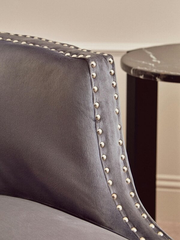 Interiors by Premier Larissa Grey Velvet Studded Chair