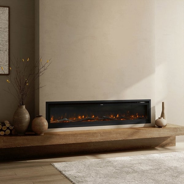 42/50/60/73 inch Electric Fire 12 Vibrant Flame Colours Electric Fireplace with Remote Living and Home 73 inch