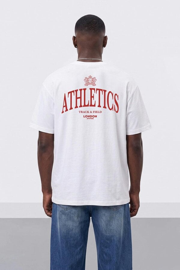 London Attitude Athletics Premium Graphic T-Shirt  in Red Print