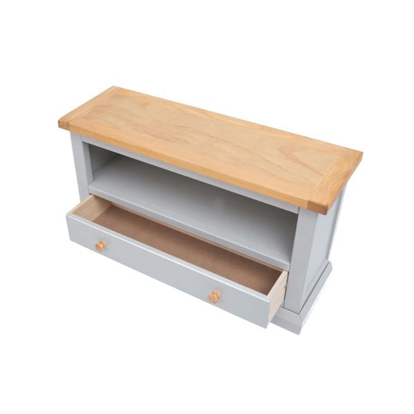 Cabinet Bits Loreo Light Grey 1 Drawer TV Cabinet Wood Knob