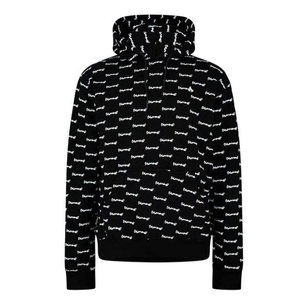 Money Mens All Over Logo Hoodie - Black - 