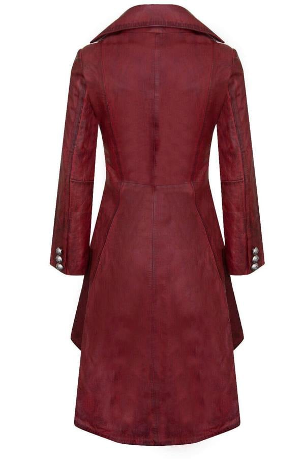 Infinity Leather Womens Gothic Victorian Coat-Accra