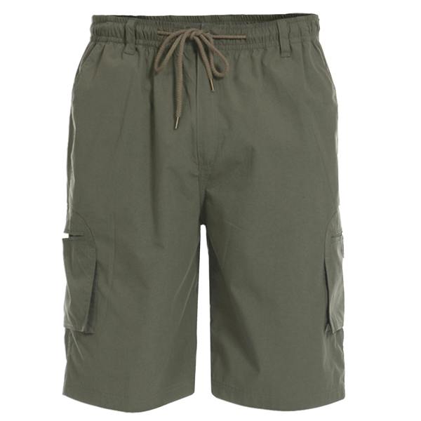 Duke Mens D555 Nick Elasticated Waist Cargo Shorts - Khaki - 
