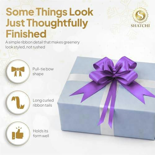 50mm Purple Pull Bows, 10 Pack to 60 Pack Ribbon Gift Bows for Wrapping and Décor image 4