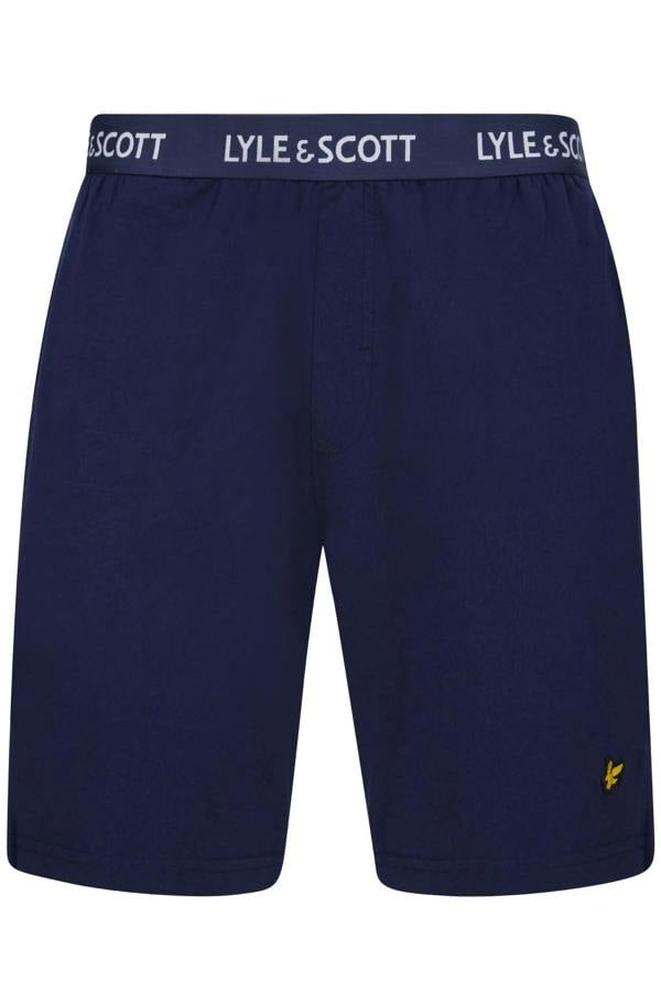 Lyle & Scott Charlie T-Shirt & Shorts Lounge Set, Peacoat / Grey Marl