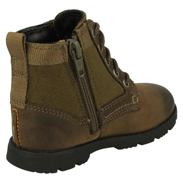 Clarks Boys Clarks Combat Style Ankle Boots Heath Chard T
