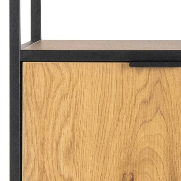Furniture To Go Swindon Bookcase with 2 Doors, 3 drawers and 2 Shelves in Black