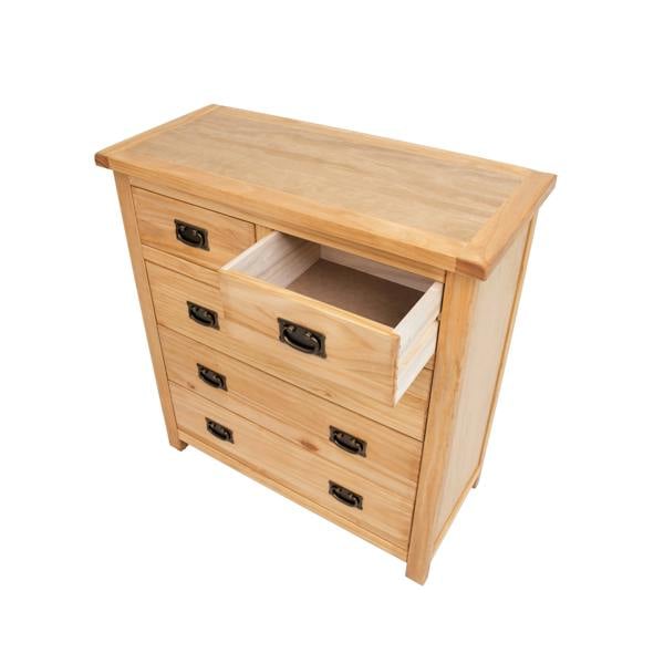 Cabinet Bits Lugo 5 Drawer Chest of Drawers Bras Drop Handle