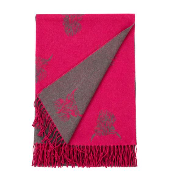 Love EMVY Highland Cow Scarf – Reversible Cashmere Blend Winter Wrap with Tassel Edge