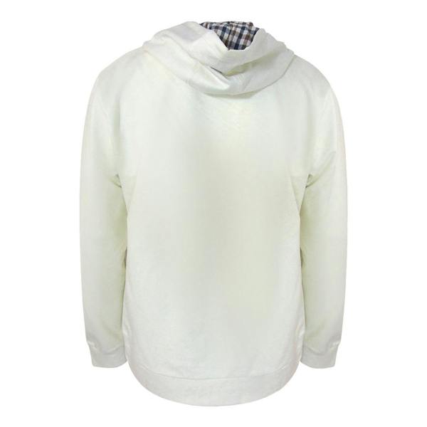 Aquascutum Active Big Logo Hoodie Old White