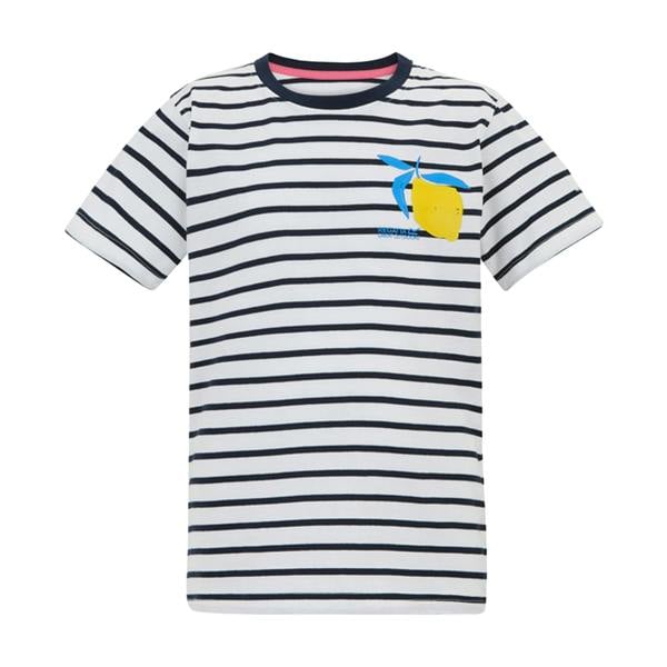 Regatta Childrens/Kids Bosley Stripe T-Shirt - White/Navy