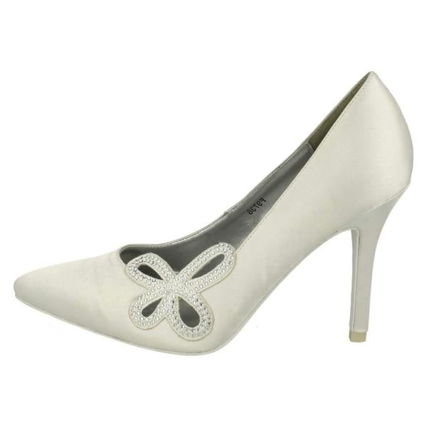 Anne Michelle Ladies Anne Michelle Court Shoes with Diamante Detail