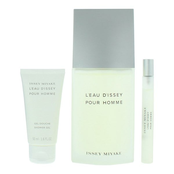 Issey Miyake L'eau D'issey Pour Homme 3 Piece Gift Set: Eau De Toilette 125ml - Shower Gel 50ml - Eau de Toilette 10ml