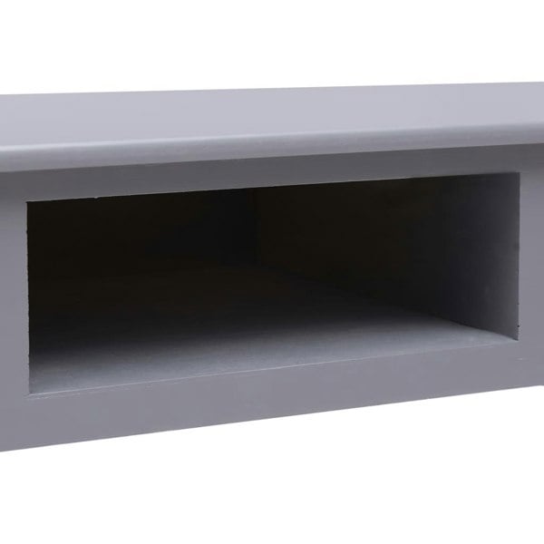 Berkfield Writing Desk Grey 110x45x76 cm Wood