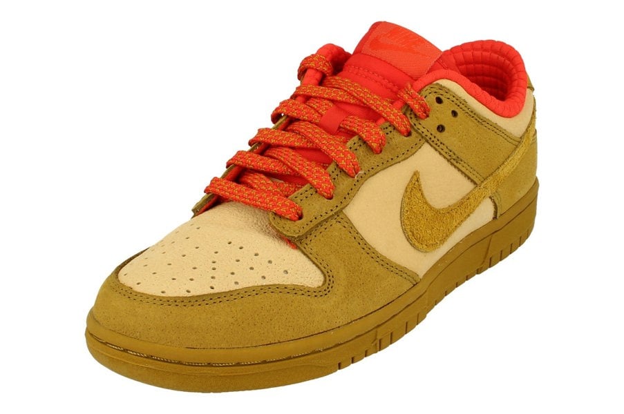 Nike Womens Dunk Low Trainers Fq8897  252 - Sesame Bronze Picante Red 252 - Photo 0