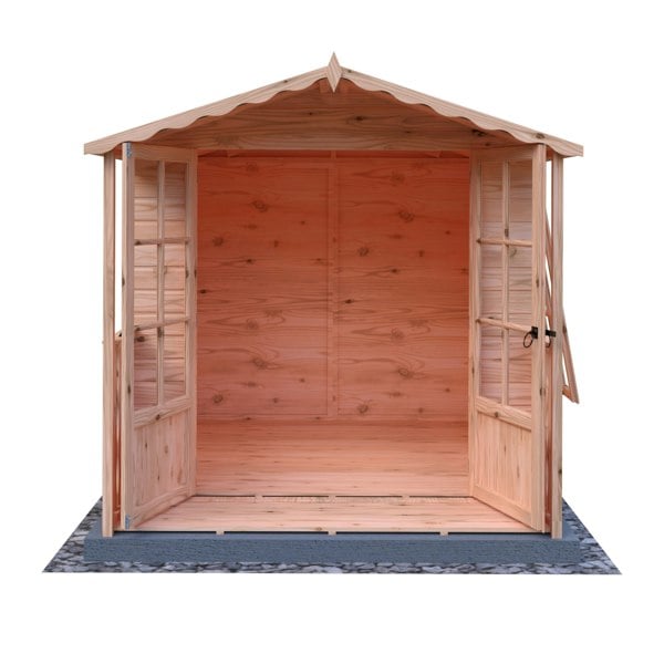 Shire Badminton 7x10 12mm interlock Clad wooden Summerhouse - Best Shed