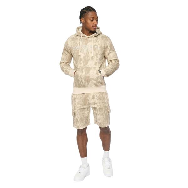 Crosshatch Mens Bardon Hoodie - Light Stone - 