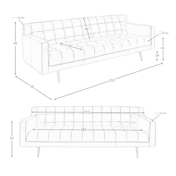 Angel Cerdá Chester sofa in dark brown leather 6224/6225