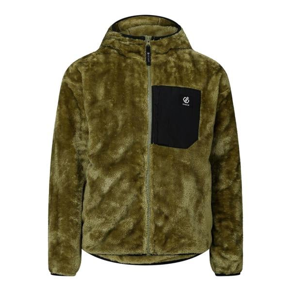 Dare 2B Childrens/Kids Powder Fleece Jacket - Martini Olive/Black - 