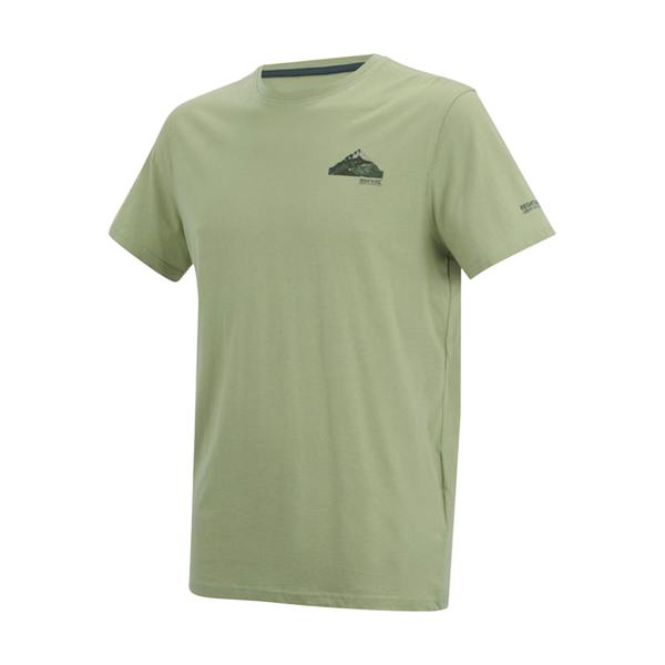 Regatta Mens Breezed Moon Mountain T-Shirt - Light Sage - 