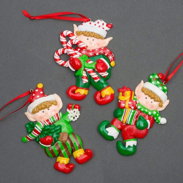 3pc Ceramic Christmas Tree Hanging Decorations Festive Home Decor Set image 9