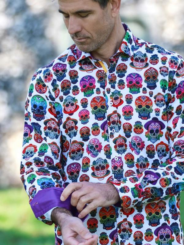 CL2621 EMBROIDERY SKULLS - Claudio Lugli Shirts
