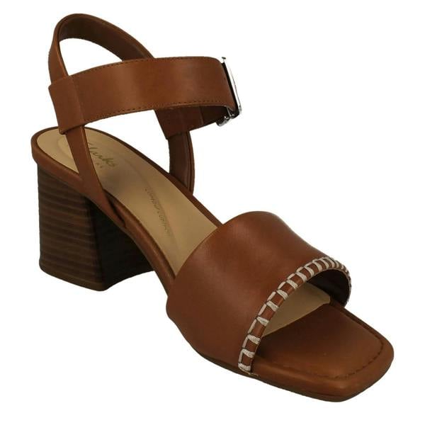 Clarks Ladies Clarks Square Toe Sandals Siara 65 Buckle