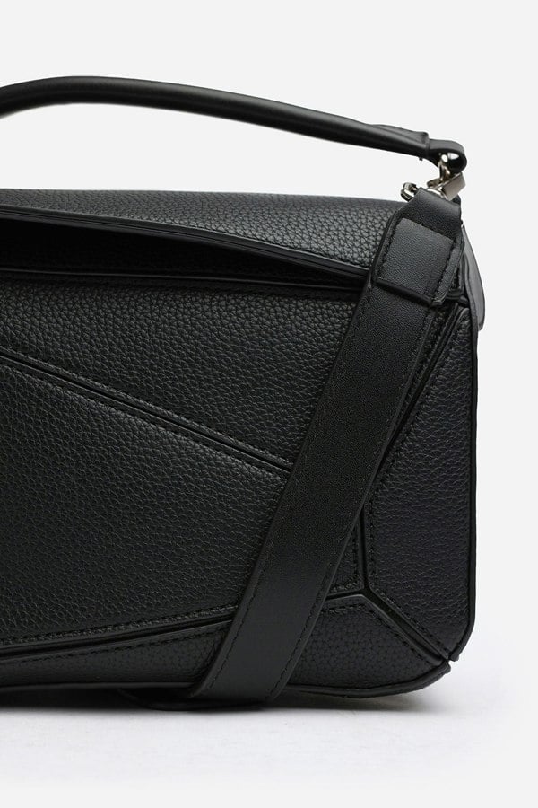 Where's That From Abrazo Geometric Top Handle Bag in Black