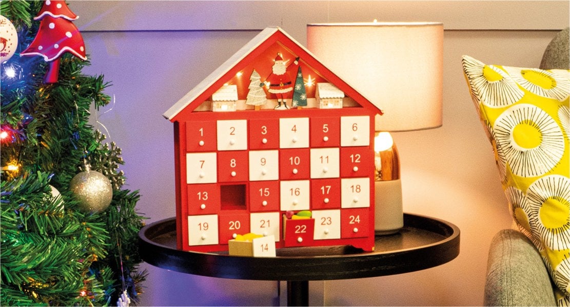 St Helens Light Up Wooden Advent Calender