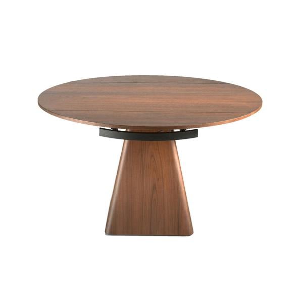 Angel Cerdá Round walnut extending dining table 1081