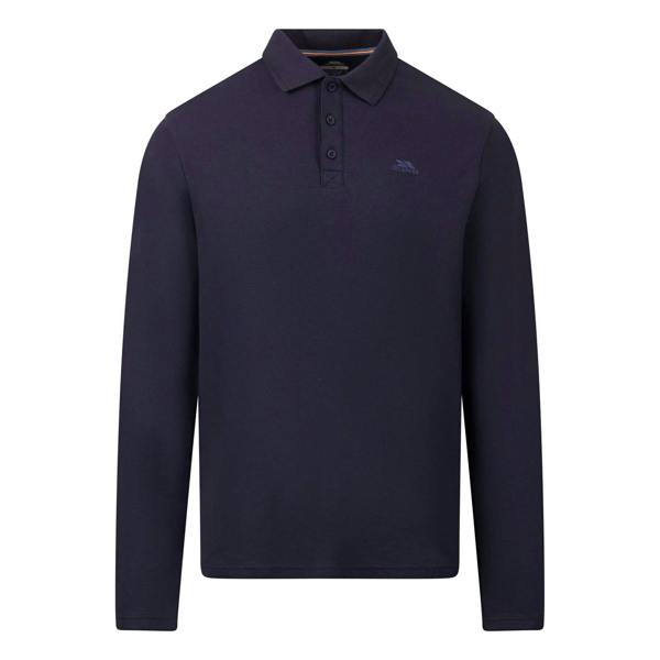 Trespass Mens Leblanc Long-Sleeved Polo Shirt - Navy