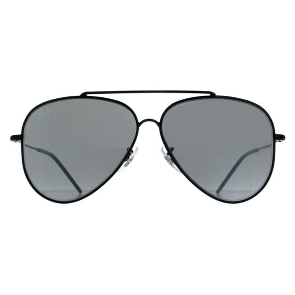 Ray-Ban Sunglasses RB0101S Aviator Reverse 002/GS Black Silver Mirror
