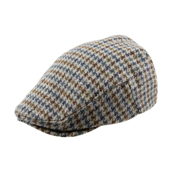 Heritage Traditions Classic Arthur Tweed Flat Cap - Denim Brown