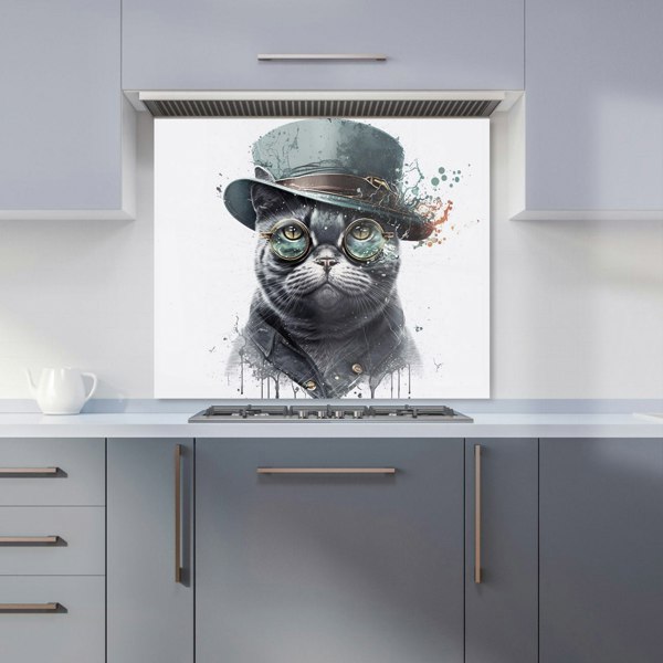 Warren Reed - Designer British Shorthair Cat Splashart Kitchen Splashback