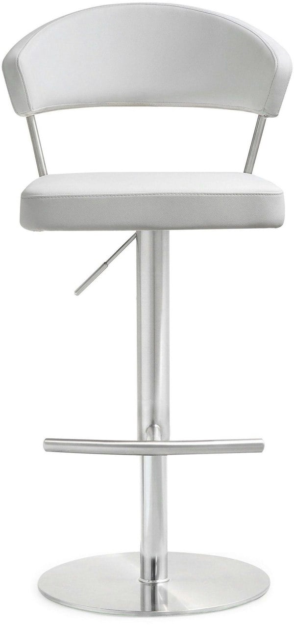 Furniture Edit Cosmo White Stainless Steel Barstool