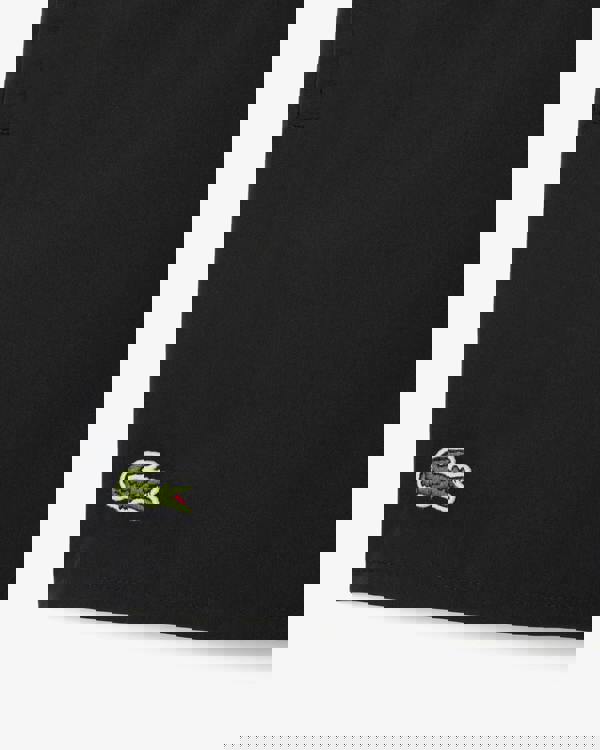 Lacoste Mens Light Quick-Dry Swim Shorts - Black/Green 964 | CHO | Designer Mens Shorts