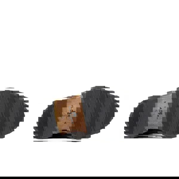 Embassy London Charles - Brown Check - Men's toe cap dressy leather boot in leather and textile