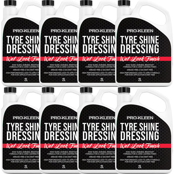 ProKleen Pro-Kleen Tyre Shine Dressing - Wet Look Non-Sling & Solvent Free Formula - Tyre Protector Easy to Use Formula (16 Litres)