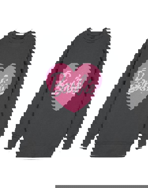 Barbie Girls Grey Heart Sweatshirt