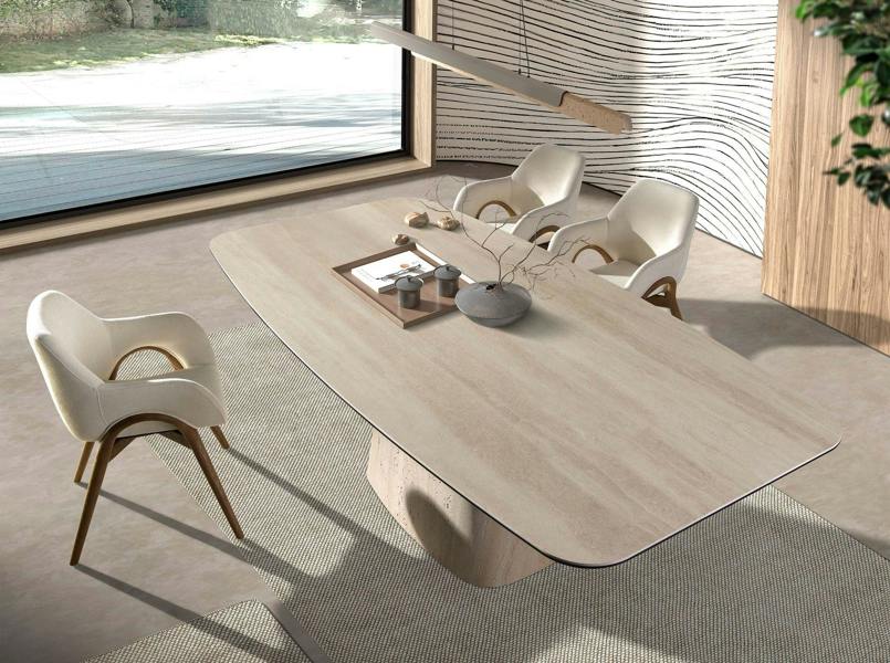 Angel Cerdá Beige fabric chair 4197