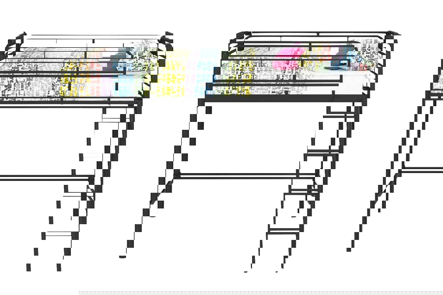 Dorel Home Midsleeper Bunk Bed Black - Single