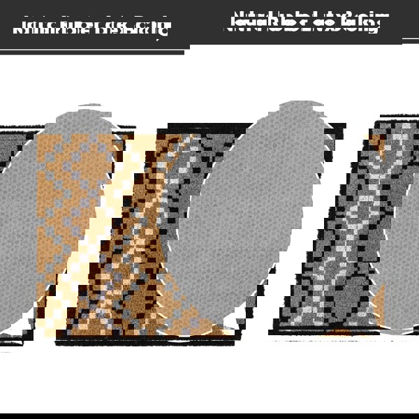 JVL Eco-Friendly Latex Backed Coir Entrance Doormat, 45x75cm - Diamond Pixel