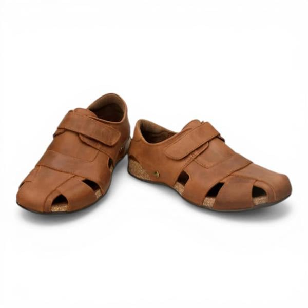 Panama Jack Fletcher Basics C5 - Men's Bark Brown Leather Sandals