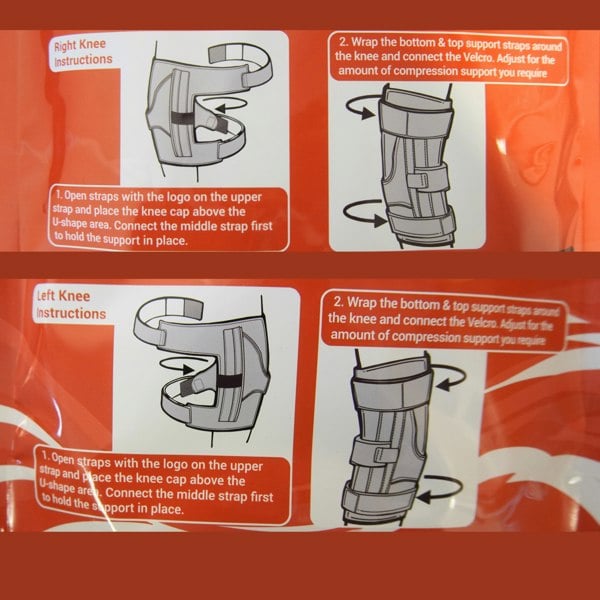 Instructions for using a knee support device