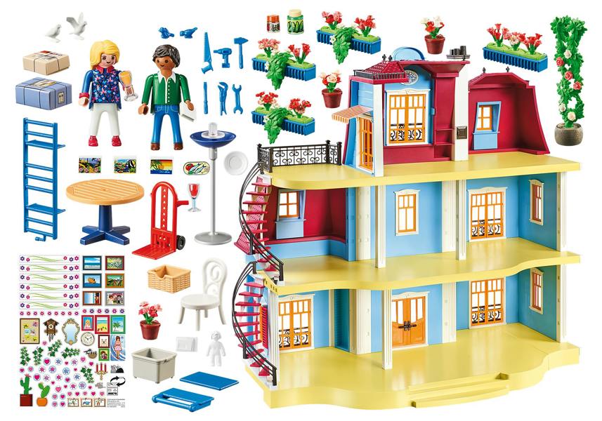 Playmobil Large Dollhouse with Doorbell & Rooftop Terrace