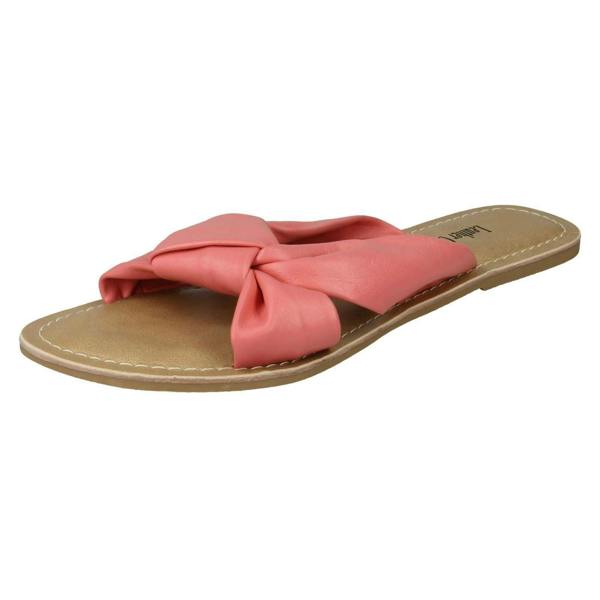 Leather Collection Ladies Leather Collection Knot Vamp Mule Sandals