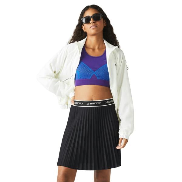 Lacoste Womens/Ladies Pleated Elasticated Waist Skirt - Black - 