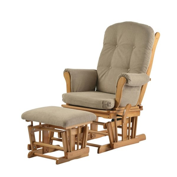 Kielder Glider Chair Foot Stool Warm Grey